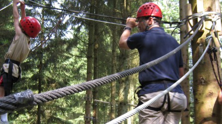 Brandsport header klimmen